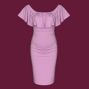 Maurices One-Shoulder Ruffle Bodycon Dress in Lilac